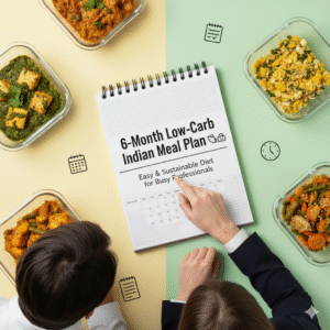 6-Month Low-Carb Indian Meal Plan: Easy & Sustainable Diet for Busy Professionals 🍛💼