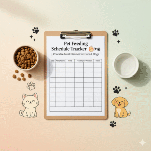 Pet Feeding Schedule Tracker: Printable Daily Meal Planner for Cats & Dogs π½οΈπΎ